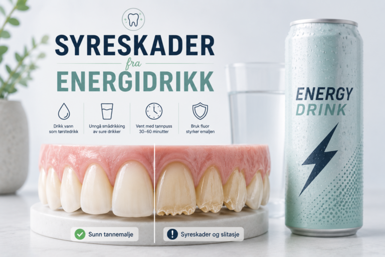 Syreskader fra energidrikk